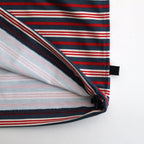 W's TECH DRAWSTRING MULTI BORDER L/S TEE #LT.NAVY / BORDEAUX [BE-34024L]