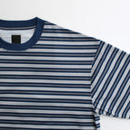 W's TECH DRAWSTRING MULTI BORDER L/S TEE #NAVY / GRAY [BE-34024L]