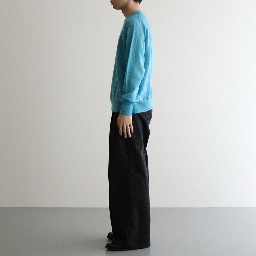 KID MOHAIR SHEER KNIT P/O #TURQUOISE BLUE [A24SP02FG]