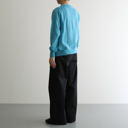 KID MOHAIR SHEER KNIT P/O #TURQUOISE BLUE [A24SP02FG]