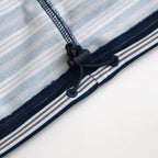 W's TECH DRAWSTRING MULTI BORDER L/S TEE #NAVY / GRAY [BE-34024L]