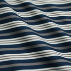 W's TECH DRAWSTRING MULTI BORDER L/S TEE #NAVY / GRAY [BE-34024L]