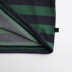 W's TECH DRAWSTRING BORDER L/S TEE #GREEN / NAVY [BE-33024L]