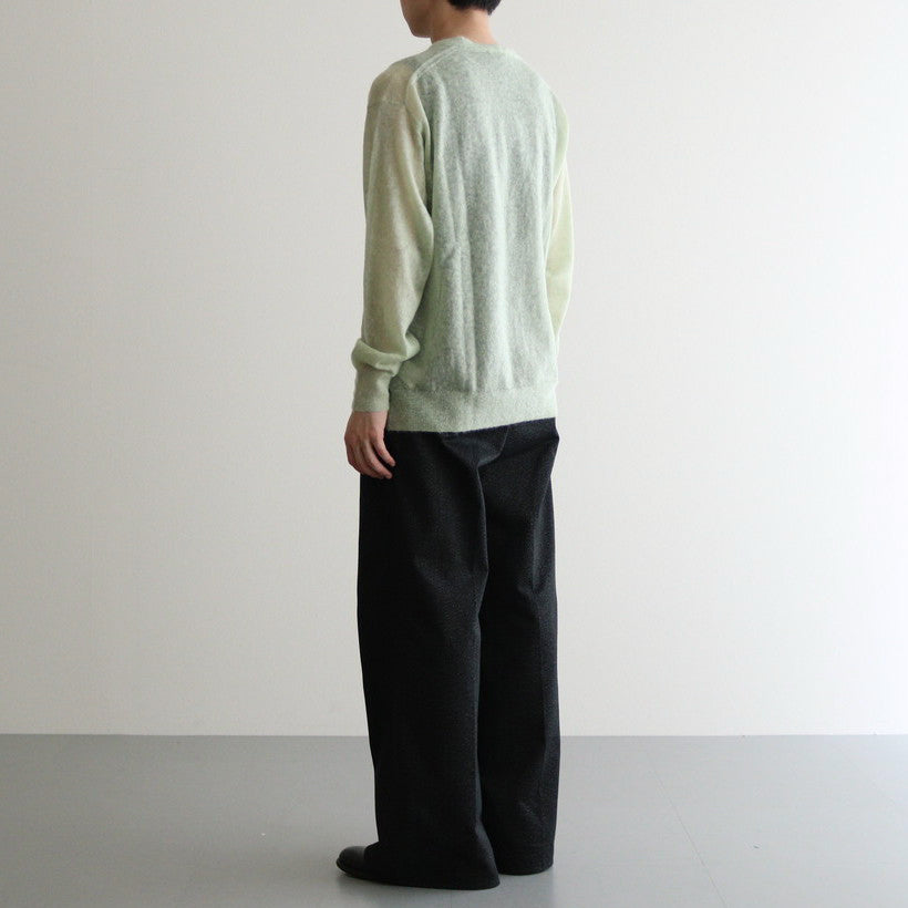 KID MOHAIR SHEER KNIT CARDIGAN #LIGHT GREEN [A24SC01FG]