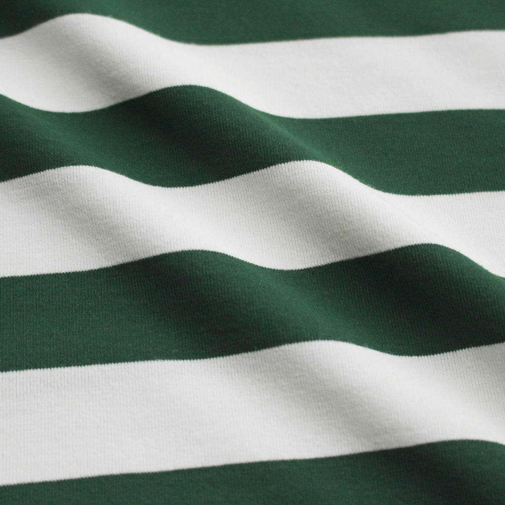 W's TECH DRAWSTRING BORDER L/S TEE #WHITE / GREEN [BE-33024L]