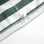 W's TECH DRAWSTRING BORDER L/S TEE #WHITE / GREEN [BE-33024L]