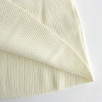 MILLED FRENCH MERINO RIB KNIT FLARE SKIRT #IVORY WHITE [A23AS06MR]