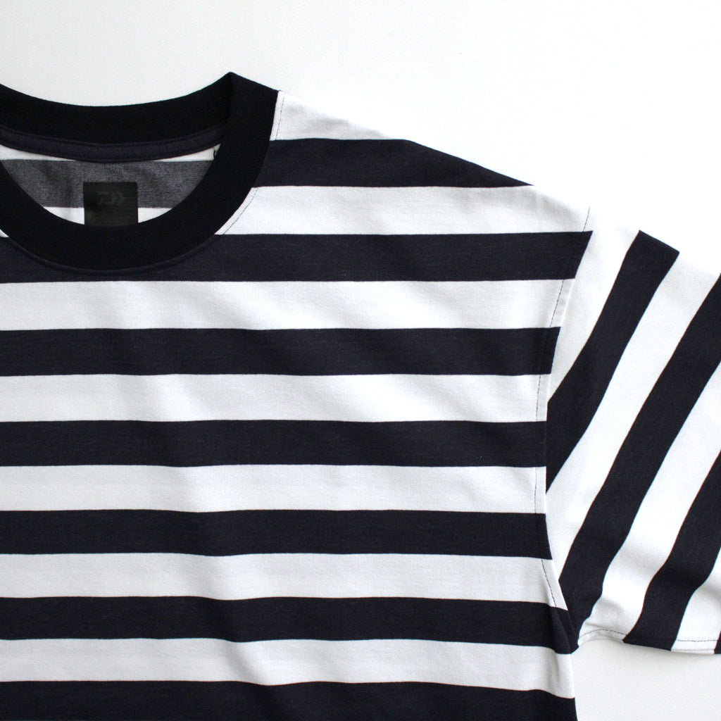 W's TECH DRAWSTRING BORDER L/S TEE #WHITE / NAVY [BE-33024L]