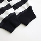 W's TECH DRAWSTRING BORDER L/S TEE #WHITE / NAVY [BE-33024L]