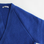 MILLED FRENCH MERINO RIB KNIT CARDIGAN #ROYAL BLUE [A23AC04MR]