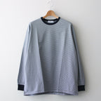 Narrow Border L/S Tee #NAVY × WHITE [GU241-70117B]