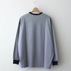 Narrow Border L/S Tee #NAVY × WHITE [GU241-70117B]