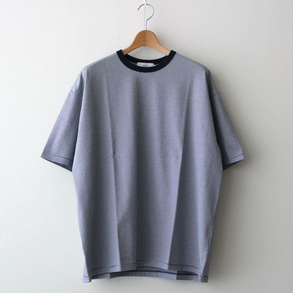 Narrow Border S/S Tee #NAVY × WHITE [GU241-70116B]