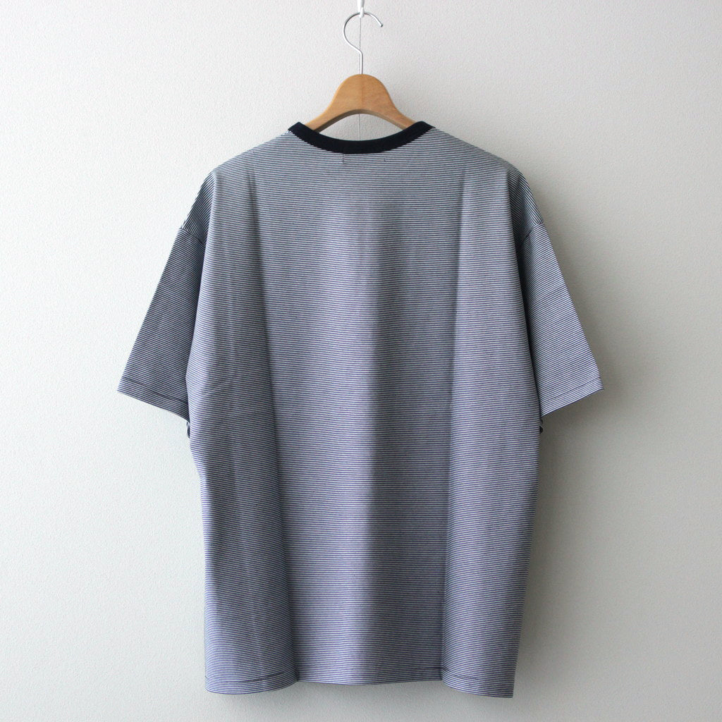 Narrow Border S/S Tee #NAVY × WHITE [GU241-70116B]