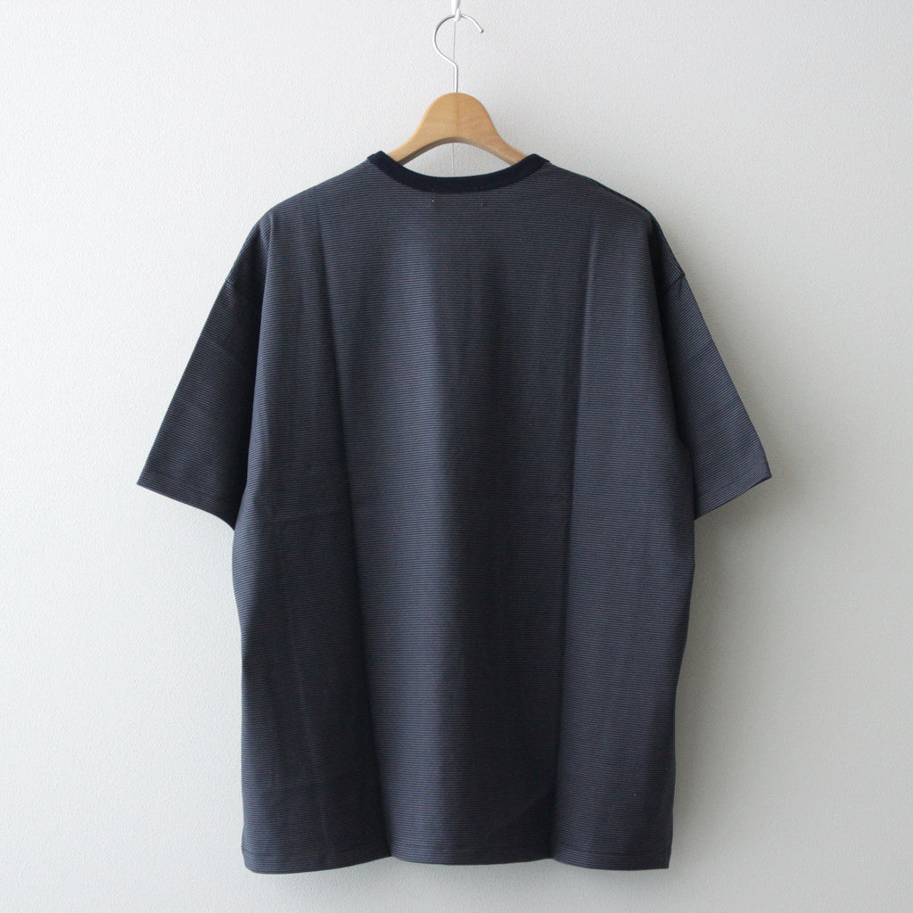 Narrow Border S/S Tee #NAVY × GRAY [GU241-70116B]