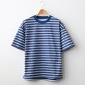 W's TECH DRAWSTRING MULTI BORDER S/S TEE #NAVY / GRAY [BE-35024L]