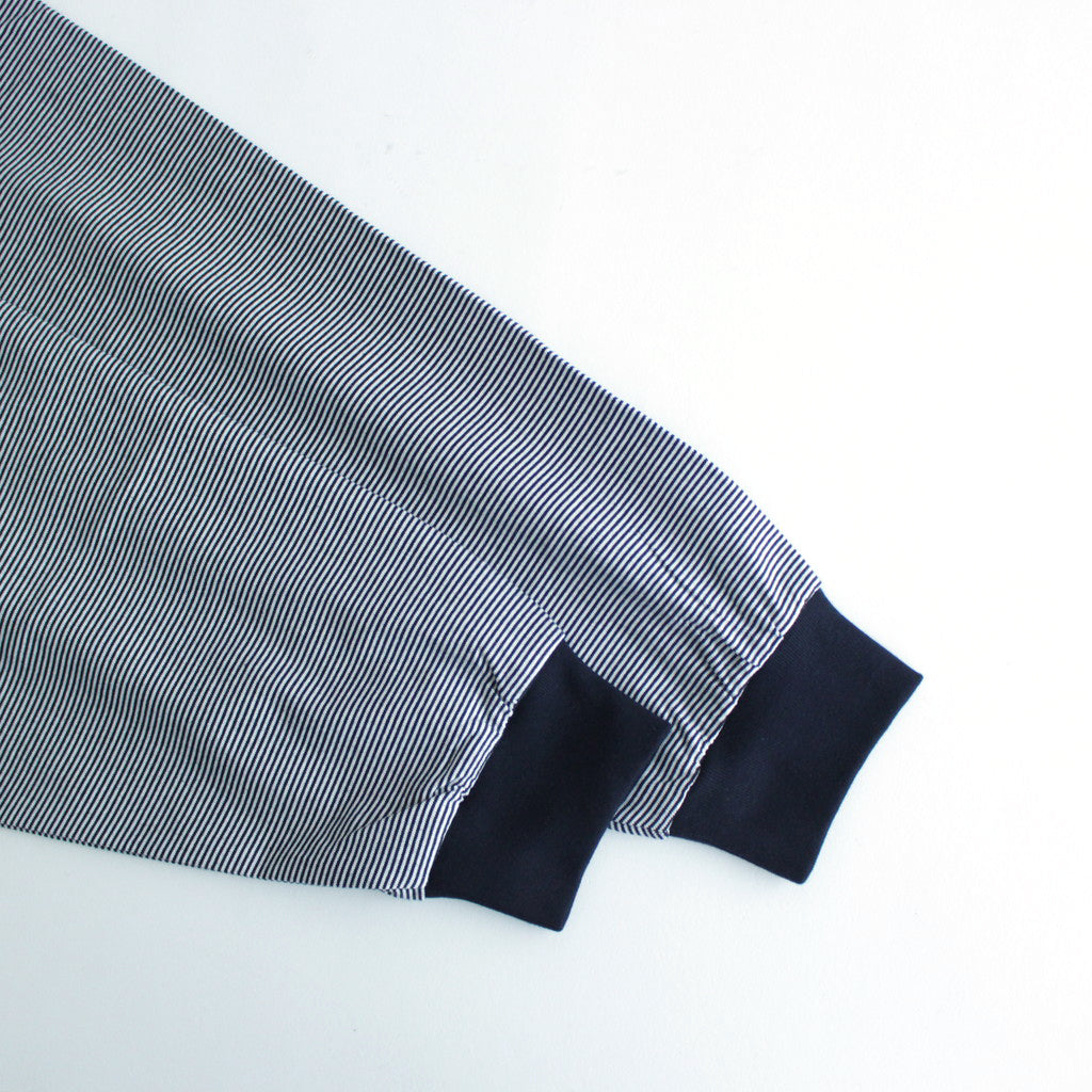 Narrow Border L/S Tee #NAVY × WHITE [GU241-70117B]