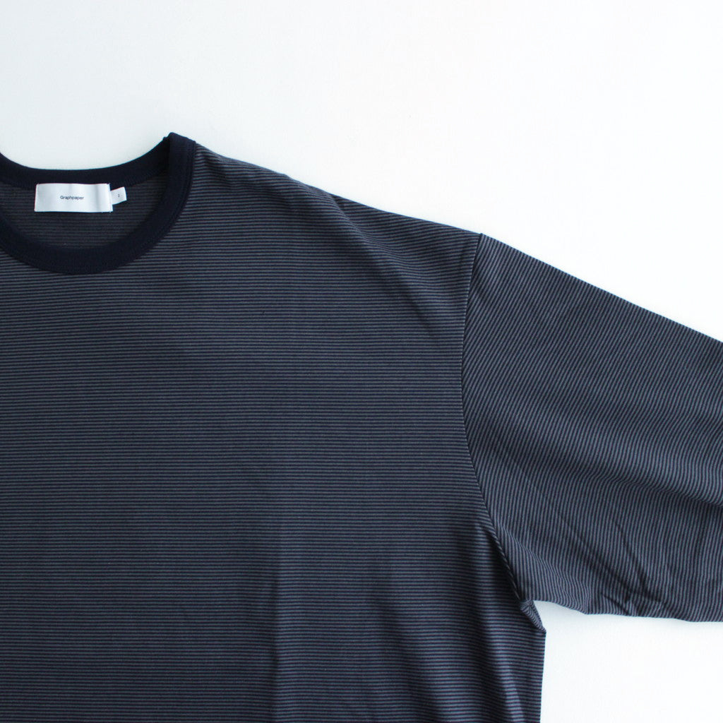 Narrow Border L/S Tee #NAVY × GRAY [GU241-70117B]
