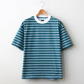 W's TECH DRAWSTRING MULTI BORDER S/S TEE #GREEN / BLUE [BE-35024L]