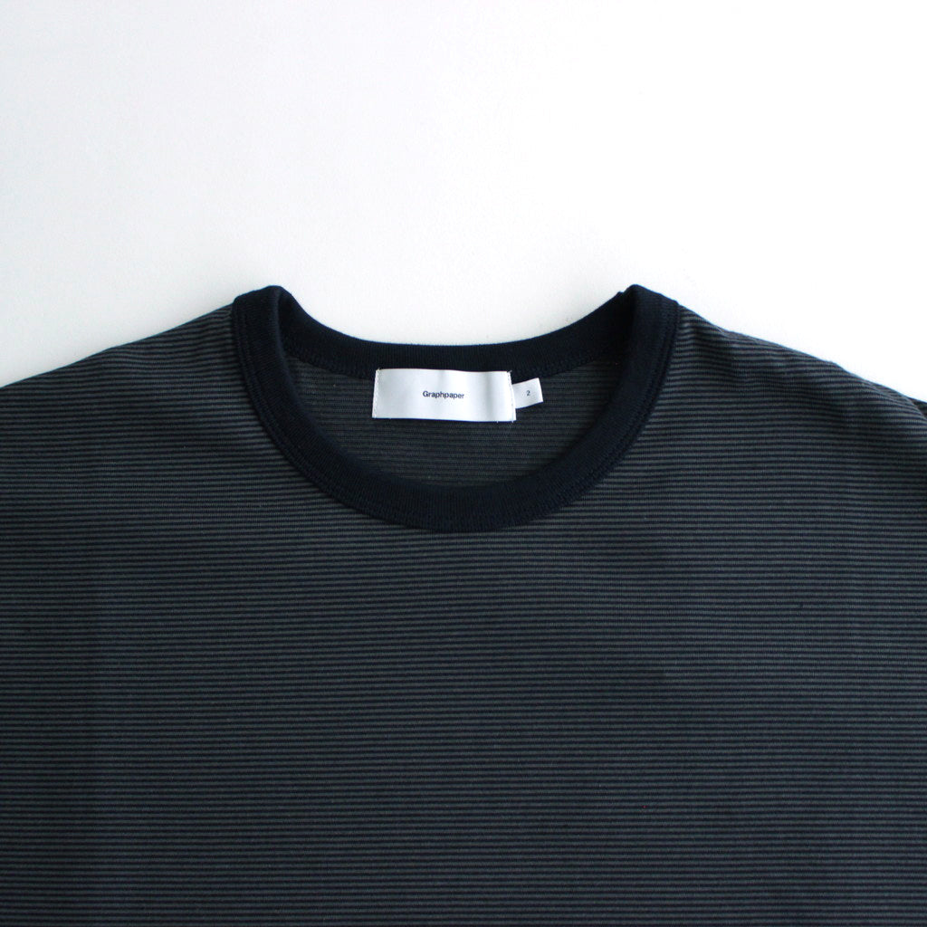 Narrow Border L/S Tee #NAVY × GRAY [GU241-70117B]