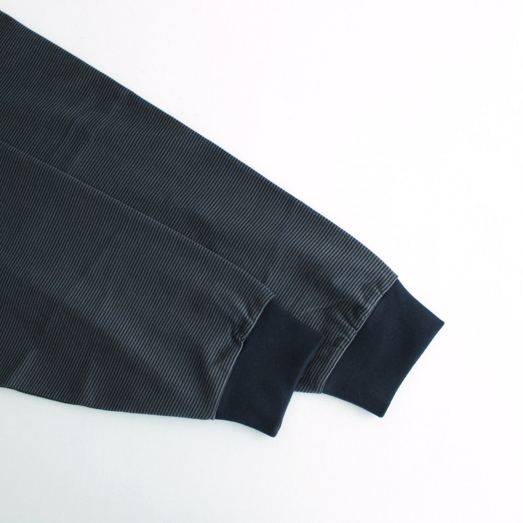 Narrow Border L/S Tee #NAVY × GRAY [GU241-70117B]
