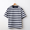 W's TECH DRAWSTRING BORDER S/S TEE #WHITE / NAVY [BE-36024L]