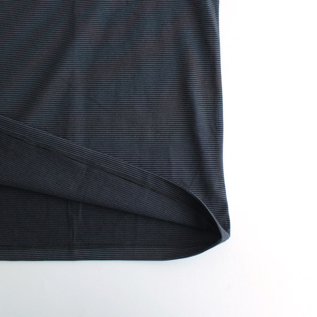 Narrow Border L/S Tee #NAVY × GRAY [GU241-70117B]