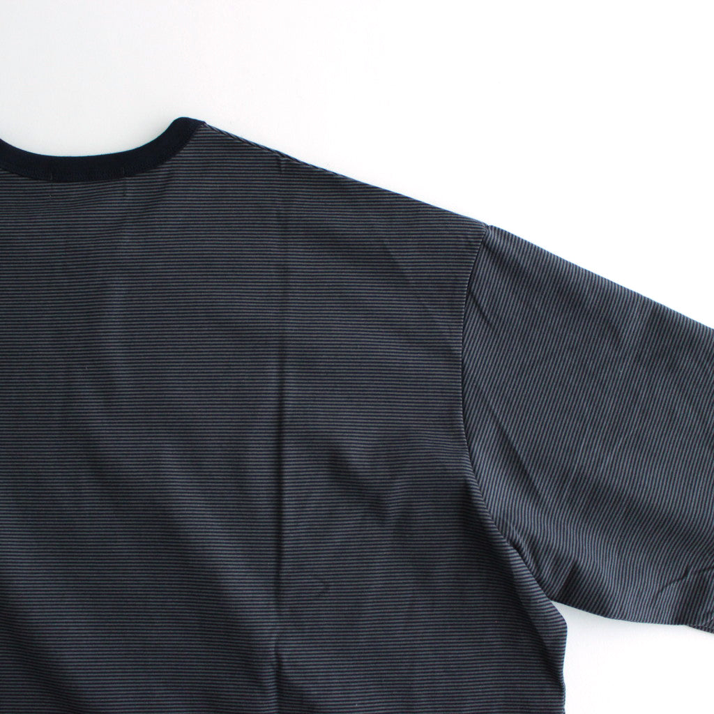 Narrow Border L/S Tee #NAVY × GRAY [GU241-70117B]