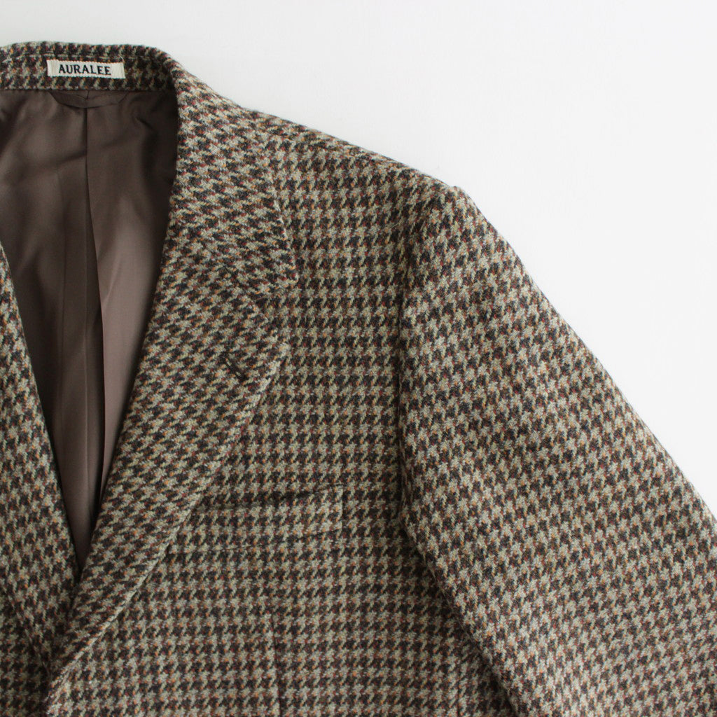 BRITISH WOOL TWEED OVER JACKET #BROWN TWEED [A23AJ02BT] – ciacura