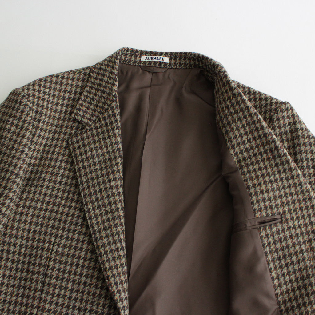 BRITISH WOOL TWEED OVER JACKET #BROWN TWEED [A23AJ02BT] – ciacura