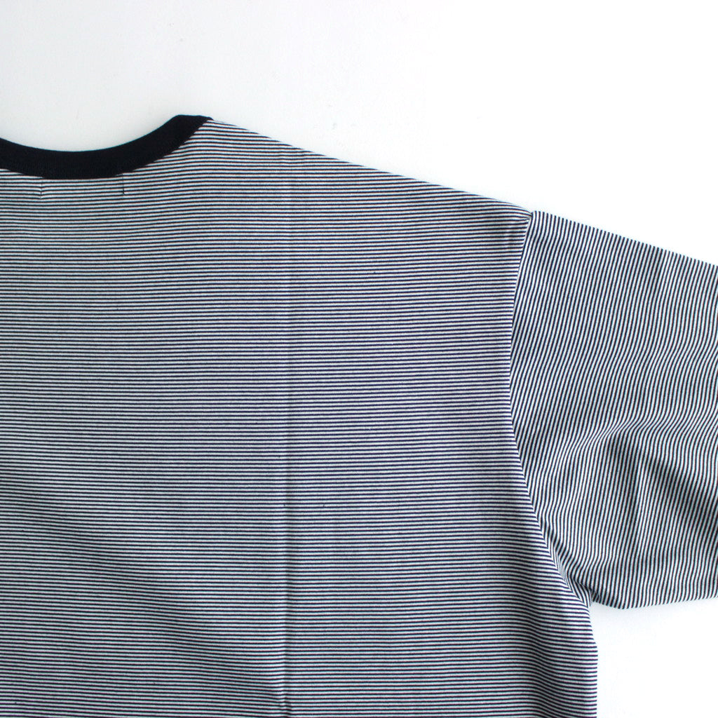 Narrow Border S/S Tee #NAVY × WHITE [GU241-70116B]