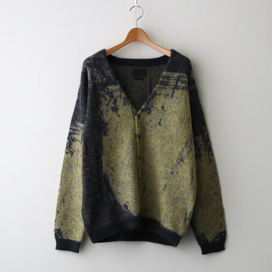 JACQUARD MOHAIR CARDIGAN #YELLOW [YK24FW0814S]