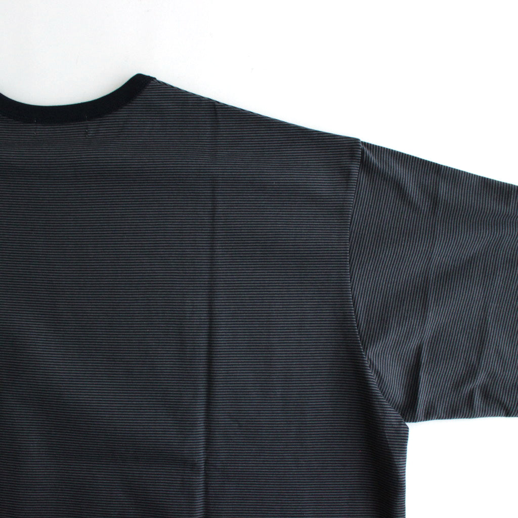 Narrow Border S/S Tee #NAVY × GRAY [GU241-70116B]