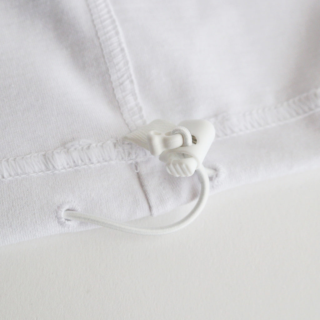 W's TECH DRAWSTRING S/S TEE #WHITE [BE-41024L]