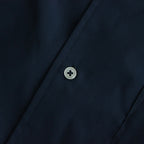 STRETCH MATTE TAFFETA REGULAR COLLAR SHIRT #NAVY [FSC241-50095]