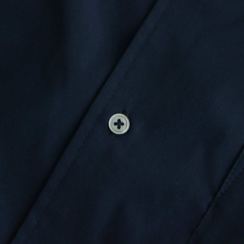 STRETCH MATTE TAFFETA REGULAR COLLAR SHIRT #NAVY [FSC241-50095]