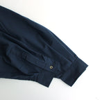 STRETCH MATTE TAFFETA REGULAR COLLAR SHIRT #NAVY [FSC241-50095]