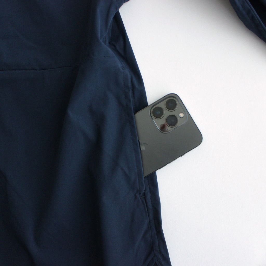 STRETCH MATTE TAFFETA REGULAR COLLAR SHIRT #NAVY [FSC241-50095]