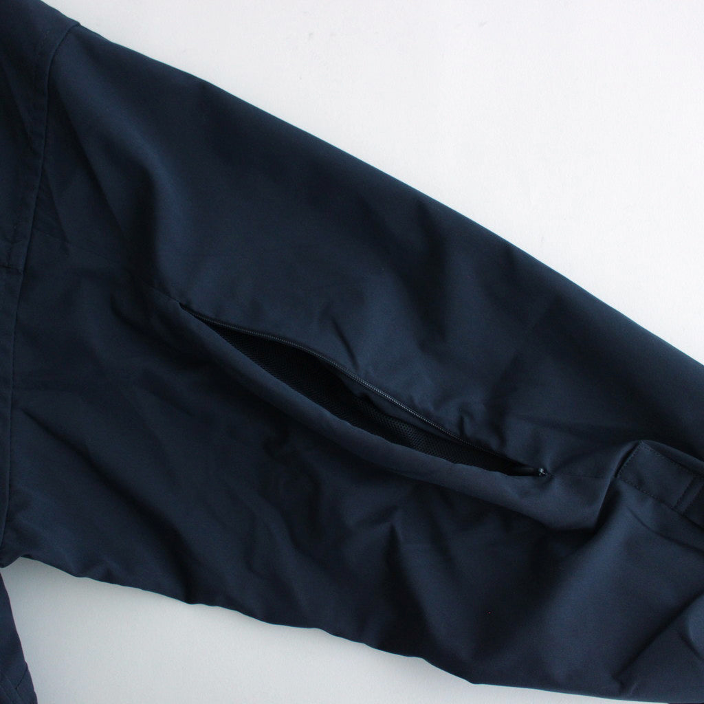 STRETCH MATTE TAFFETA REGULAR COLLAR SHIRT #NAVY [FSC241-50095]