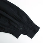 STRETCH MATTE TAFFETA REGULAR COLLAR SHIRT #BLACK [FSC241-50095]