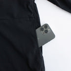 STRETCH MATTE TAFFETA REGULAR COLLAR SHIRT #BLACK [FSC241-50095]