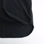 STRETCH MATTE TAFFETA REGULAR COLLAR SHIRT #BLACK [FSC241-50095]