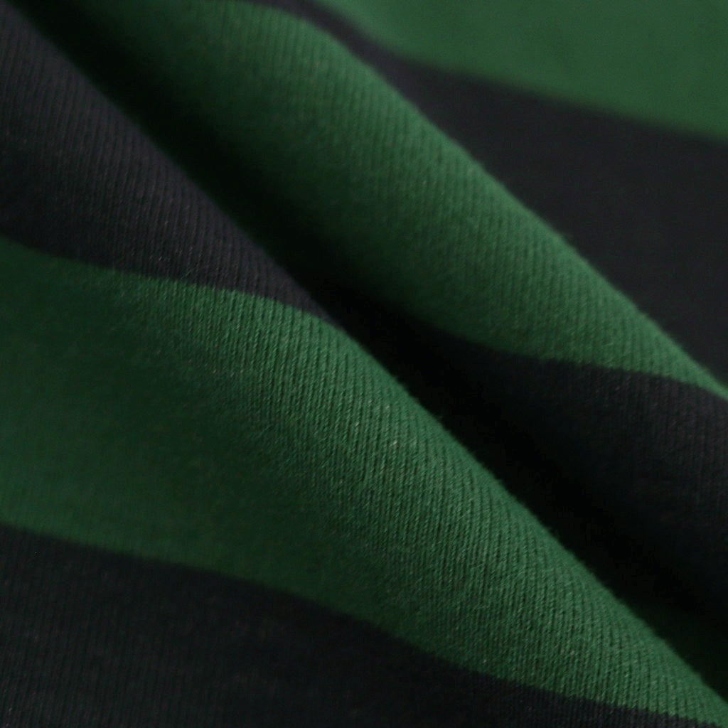 W's TECH DRAWSTRING BORDER S/S TEE #GREEN / NAVY [BE-36024L]