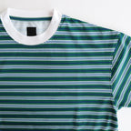 W's TECH DRAWSTRING MULTI BORDER S/S TEE #GREEN / BLUE [BE-35024L]