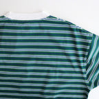 W's TECH DRAWSTRING MULTI BORDER S/S TEE #GREEN / BLUE [BE-35024L]