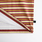 W's TECH DRAWSTRING MULTI BORDER S/S TEE #BURGUNDY / MUSTARD [BE-35024L]