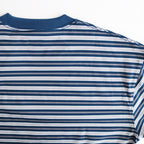 W's TECH DRAWSTRING MULTI BORDER S/S TEE #NAVY / GRAY [BE-35024L]