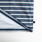 W's TECH DRAWSTRING MULTI BORDER S/S TEE #NAVY / GRAY [BE-35024L]