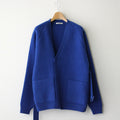 MILLED FRENCH MERINO RIB KNIT CARDIGAN #ROYAL BLUE [A23AC04MR]
