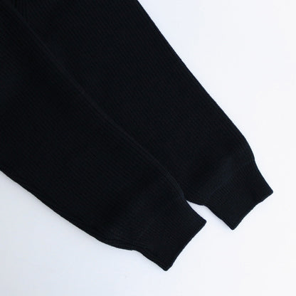 3/4 FRONT ZIP HIGHNECK RIB SWEATER #BLACK [YK24FW0829S]